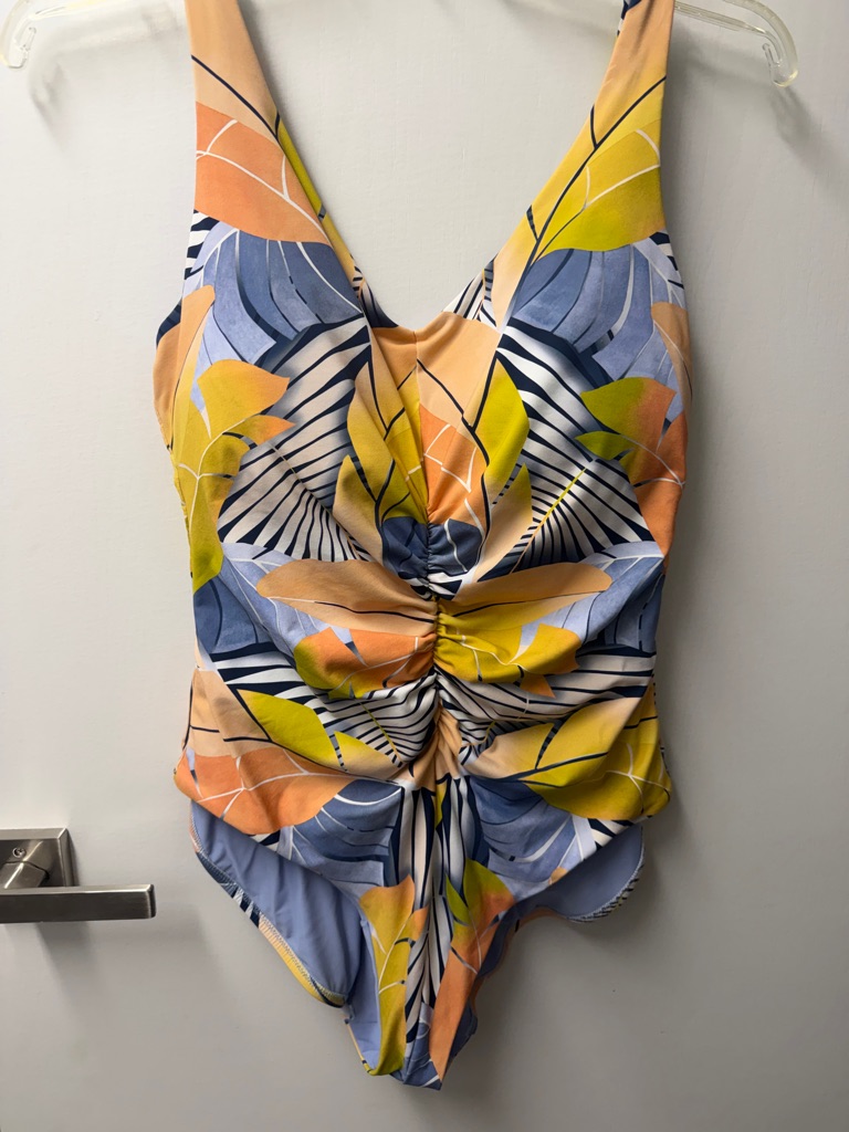 Tropical Twist One-Piece Swimsuit In Yellow & Blue
